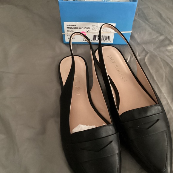 Jack Rogers Slingback Leather shoes NIB size 8.5 - Picture 6 of 6